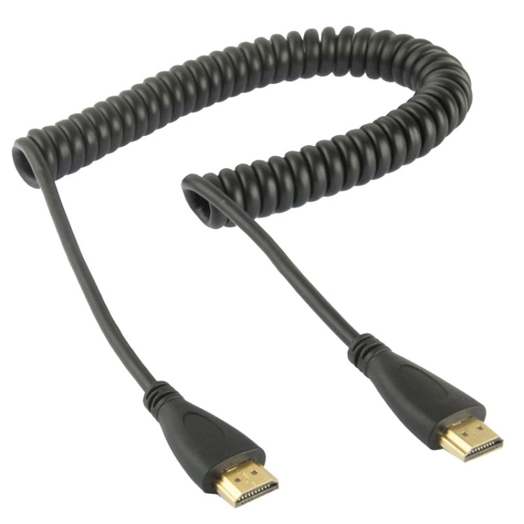 1.4 版本，鍍金 19 針 HDMI 公頭轉 HDMI 公頭捲線，支援 3D / 乙太網路，長度：60cm（可延長至 2m），HDMI AM 轉 AM