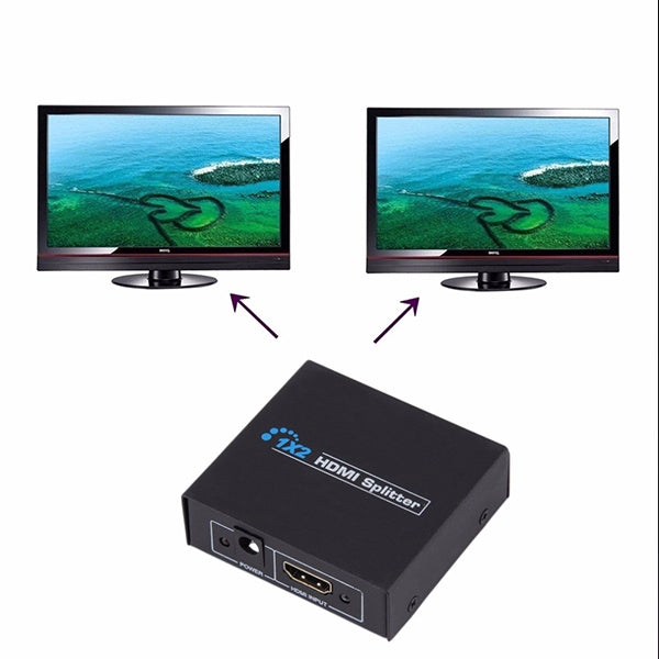 V1.4 1x2 迷你 HDMI 放大分配器，支援 3D 及全高清 1080P，V1.4