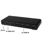 5 埠全高清 1080P HDMI 切換器，帶切換按鈕及遙控器，1.3 版本（5 埠 HDMI 輸入，1 埠 HDMI 輸出），1.3 版本