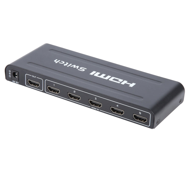全高清 1080P 5 埠 HDMI 切換器，帶遙控及 LED 指示燈，帶 LED 指示燈