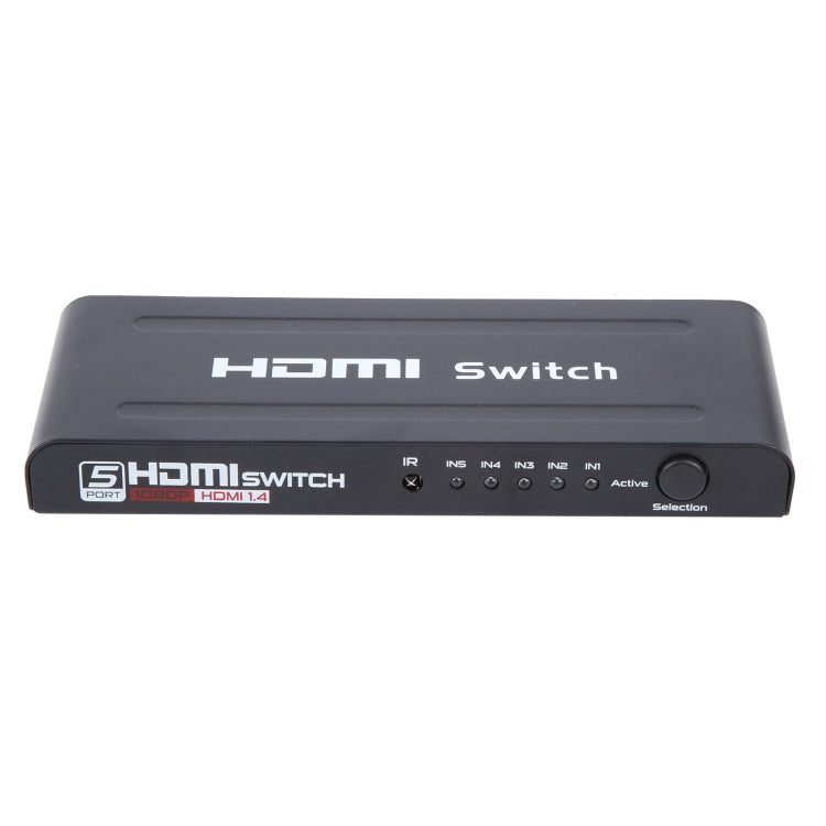 全高清 1080P 5 埠 HDMI 切換器，帶遙控及 LED 指示燈，帶 LED 指示燈