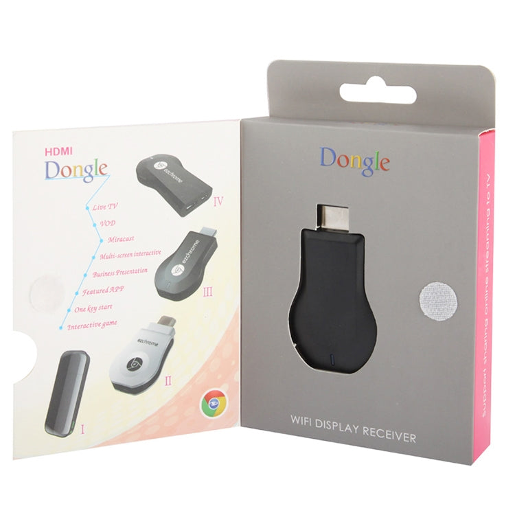 M2 安卓 1080P Ezcast HDMI 接收器 / HDMI AirPlay DLNA WIFI 顯示接收器，支援 Android OS / iOS / MAC OS / Windows 裝置，支援線上分享至電視 WIFI 顯示