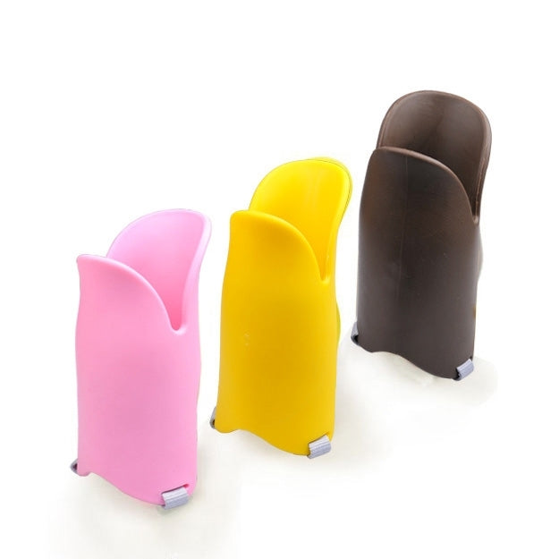 Cute duck silicone dog muzzle in pink, yellow, and brown colors for small pets.