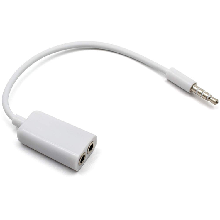 Aux 音訊線 3.5mm 轉 2 x 母頭分接器，兼容手機、平板、耳機、MP3 播放器、車用／家用立體聲等