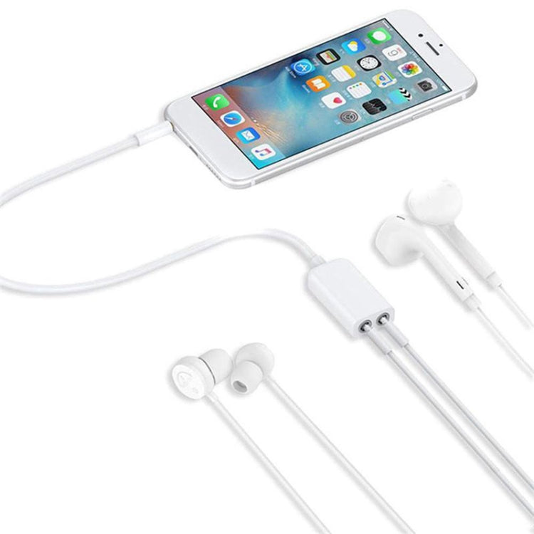 Aux 音訊線 3.5mm 轉 2 x 母頭分接器，兼容手機、平板、耳機、MP3 播放器、車用／家用立體聲等