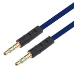 麵條風格 3.5mm 耳機線，適用於 iPhone 5 / iPhone 4 & 4S / 3GS / 3G / iPad 4 / iPad mini / mini 2 Retina / 新 iPad / iPad 2 / iTouch / MP3，長度：1m