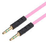 麵條風格 3.5mm 耳機線，適用於 iPhone 5 / iPhone 4 & 4S / 3GS / 3G / iPad 4 / iPad mini / mini 2 Retina / 新 iPad / iPad 2 / iTouch / MP3，長度：1m