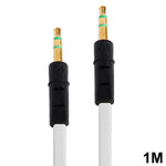 麵條風格 3.5mm 耳機線，適用於 iPhone 5 / iPhone 4 & 4S / 3GS / 3G / iPad 4 / iPad mini / mini 2 Retina / 新 iPad / iPad 2 / iTouch / MP3，長度：1m
