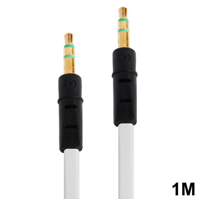 麵條風格 3.5mm 耳機線，適用於 iPhone 5 / iPhone 4 & 4S / 3GS / 3G / iPad 4 / iPad mini / mini 2 Retina / 新 iPad / iPad 2 / iTouch / MP3，長度：1m