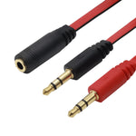 麵條式 3.5mm 接頭麥克風 + 耳機線，適用 PC / 筆電，長度：22cm
