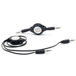3.5mm 可伸縮 Aux 音頻線，兼容手機、平板、耳機、MP3 播放器、車用/家用立體聲等，長度：11cm 至 80cm