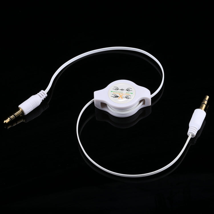 Aux 音頻線 3.5mm 公對公可伸縮線，兼容手機、平板、耳機、MP3 播放器、車用/家用立體聲等，長度：11cm 至 80cm