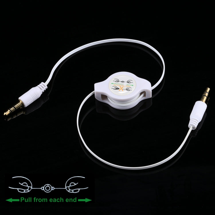 Aux 音頻線 3.5mm 公對公可伸縮線，兼容手機、平板、耳機、MP3 播放器、車用/家用立體聲等，長度：11cm 至 80cm