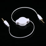 Aux 音頻線 3.5mm 公對公可伸縮線，兼容手機、平板、耳機、MP3 播放器、車用/家用立體聲等，長度：11cm 至 80cm