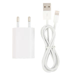 2 合 1 5V 1A 歐規插頭旅行充電器適配器，附 1 米 8-pin 線，適用於 iPhone