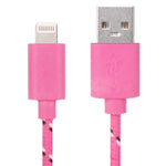 2米尼龍網狀 USB 數據傳輸充電線，適用於 iPhone、iPad