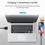 2米尼龍網狀 USB 數據傳輸充電線，適用於 iPhone、iPad