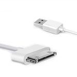 30 針公頭轉 USB 公頭充電及數據同步線，適用於 iPad / 2 / 3，iPhone 4 & 4s，iPod Nano，iPod Touch，長度：1m，USB 轉 30 針