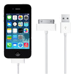 30 針公頭轉 USB 公頭充電及數據同步線，適用於 iPad / 2 / 3，iPhone 4 & 4s，iPod Nano，iPod Touch，長度：1m，USB 轉 30 針