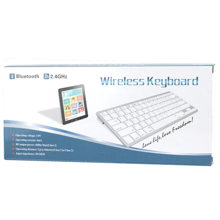 BK3001 超薄藍牙 3.0 ABS 鍵盤，適用於 iPad Air 2 / iPAD Air / iPad 6 / iPad 5 / iPad mini 1 / 2 / 3 / 新 iPad (iPad 3) / iPad，iPhone 4 & 4S / 3G，Sony PS3，智慧型手機