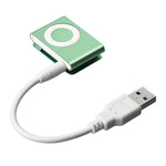 USB 轉 3.5mm 插孔數據同步及充電線，適用於 iPod Shuffle 第 1 / 2 / 3 代，長度：15.5cm