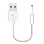 JW-SM1 USB 轉 3.5mm 插孔數據同步及充電線，適用於 iPod shuffle 第 1 / 2 / 3 / 4 / 5 / 6 代，長度：10cm