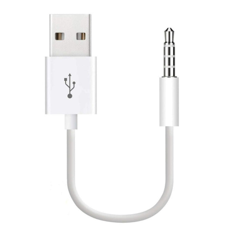 JW-SM1 USB 轉 3.5mm 插孔數據同步及充電線，適用於 iPod shuffle 第 1 / 2 / 3 / 4 / 5 / 6 代，長度：10cm