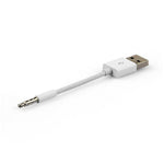 JW-SM1 USB 轉 3.5mm 插孔數據同步及充電線，適用於 iPod shuffle 第 1 / 2 / 3 / 4 / 5 / 6 代，長度：10cm