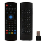 MX3 空中滑鼠無線 2.4G 遙控鍵盤，含瀏覽器快捷鍵，適用 Android TV Box / 迷你電腦，空中滑鼠