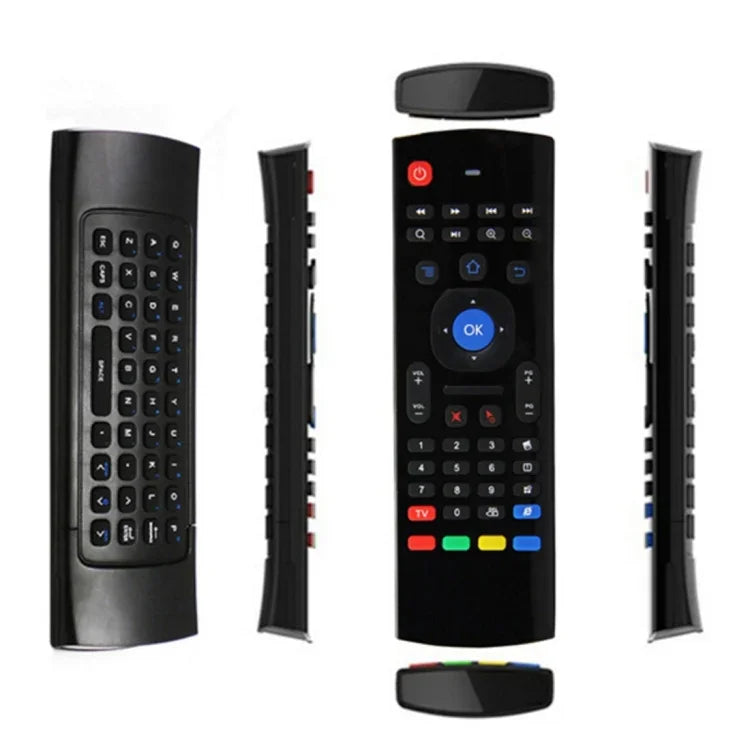MX3 空中滑鼠無線 2.4G 遙控鍵盤，含瀏覽器快捷鍵，適用 Android TV Box / 迷你電腦，空中滑鼠