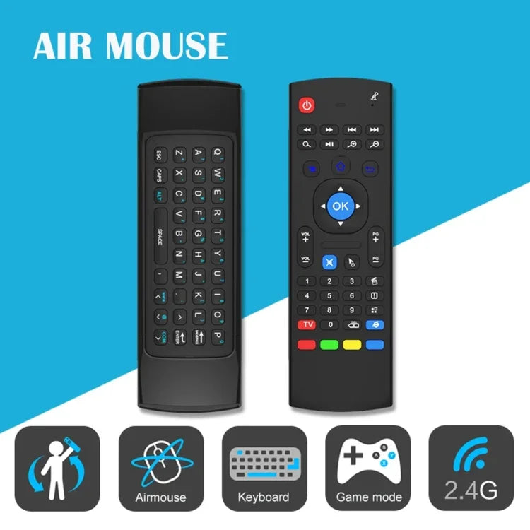 MX3 空中滑鼠無線 2.4G 遙控鍵盤，含瀏覽器快捷鍵，適用 Android TV Box / 迷你電腦，空中滑鼠
