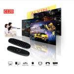 C120 T10 飛鼠 2.4GHz 可充電無線鍵盤遙控器，適用 Android TV 盒 / PC，無線鍵盤