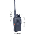 2 件組 BAOFENG BF-888S 便攜式 CB 無線電對講機 Retevis UHF 5W 16 頻道無線電 FM 收發器