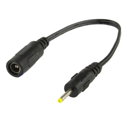 5.5 x 2.1mm DC 母頭轉 2.5 x 0.7mm DC 公頭筆記型電腦電源連接線，長度：18公分，2.5 x 0.7mm 公頭
