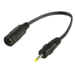 5.5 x 2.1mm DC 母頭轉 2.5 x 0.7mm DC 公頭筆記型電腦電源連接線，長度：18公分，2.5 x 0.7mm 公頭