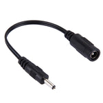 5.5 x 2.1mm DC 母頭轉 3.5 x 1.35mm DC 公頭筆記型電腦電源連接線，長度：15公分，3.5 x 1.35mm 公頭