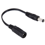 5.5 x 2.1mm DC 母頭轉 5.5 x 2.5mm DC 公頭筆記型電腦電源連接線，長度：15公分，5.5 x 2.5mm 公頭