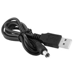 USB 公頭轉 直流 5.5 x 2.1mm 電源線，長度：1m，USB 公頭（長度：1m）