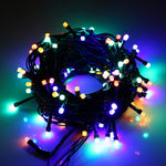 100 顆 LED RGB 燈帶含控制器，閃爍 / 漸變 / 追逐效果，暖白色 EU 插頭，白光 EU 插頭，220V 彩色燈 EU 插頭