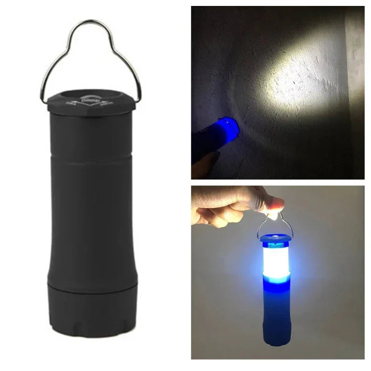 LED手電筒露營燈，輕便鋁合金超亮伸縮手電筒附夾子