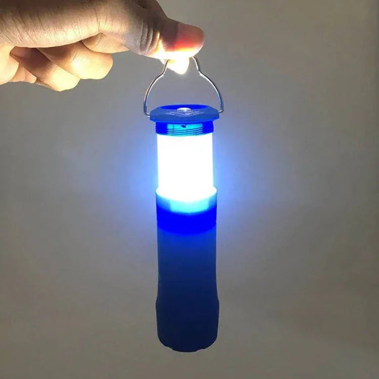 LED手電筒露營燈，輕便鋁合金超亮伸縮手電筒附夾子