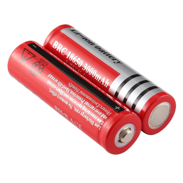 2 件組 UltraFire 18650 3000mAh 3.7V 長效可充鋰離子電池，3000mAh