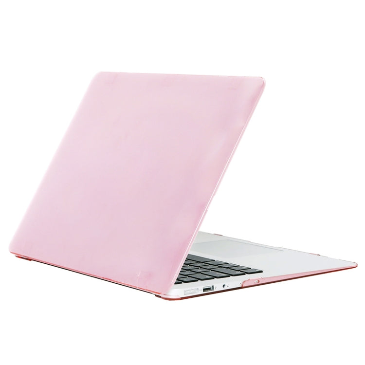 適用於 MacBook Air 13.3 吋 A1466 2012-2017 / A1369 2010-2012 筆記型電腦水晶硬殼保護套，粉紅色