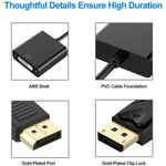 DisplayPort 公頭轉 DVI 24+5 母頭轉接器，線長：12cm，DP 公頭轉 DVI 24+5 母頭