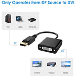 DisplayPort 公頭轉 DVI 24+5 母頭轉接器，線長：12cm，DP 公頭轉 DVI 24+5 母頭