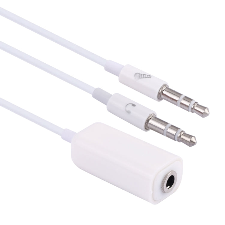 3.5mm 母頭轉 3.5mm 公頭麥克風插孔 + 3.5mm 公頭耳機插孔轉接線，適用於 Apple 電腦，長度：78cm