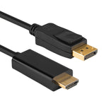 DisplayPort 公頭轉 HDMI 公頭線，線長：1.8m，DP 轉 HDMI 公頭黑色