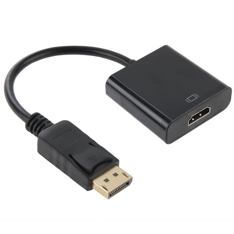 DisplayPort 公頭轉 HDMI 母頭視頻線轉接器，長度：15cm，DP 公頭轉 HDMI 母頭（金屬鍍金）