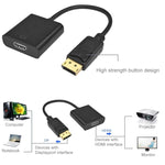 DisplayPort 公頭轉 HDMI 母頭視頻線轉接器，長度：15cm，DP 公頭轉 HDMI 母頭（金屬鍍金）