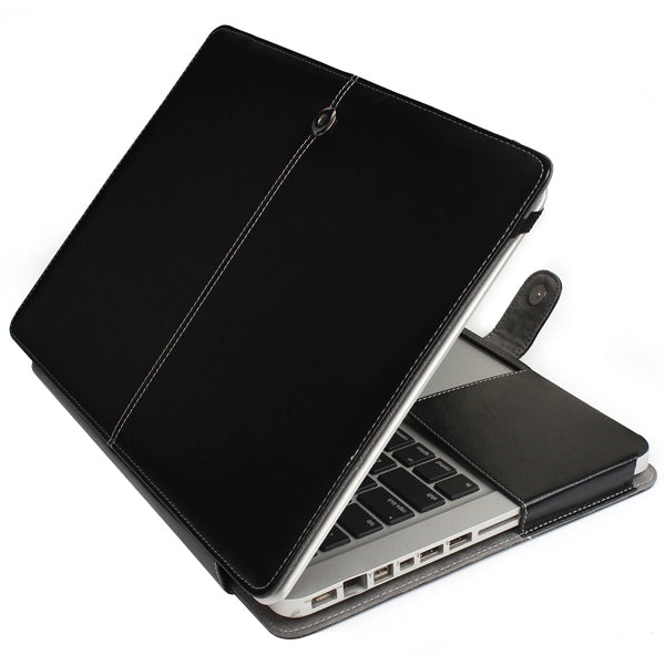 筆記型電腦皮革保護套，帶按扣，適用於 13.3 吋 MacBook Pro